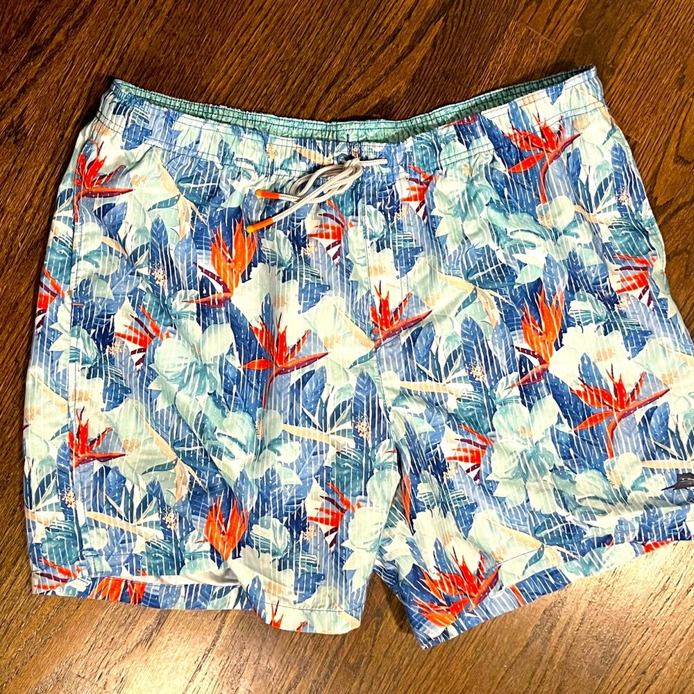 Men’s XXL NWT Tommy Bahama light Blue swim shorts.